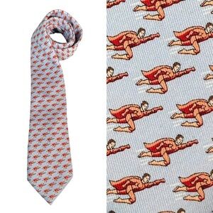 VINEYARD VINES 100% Silk Superman Printed Neck Tie
